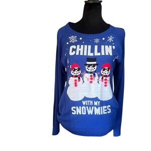 Well Worn Blue Holiday Sweater